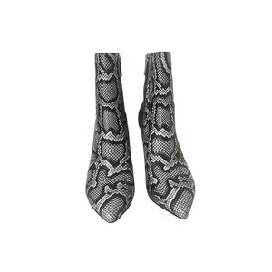 MICHAEL Michael Kors Black Snake Pattern Ankle Boots